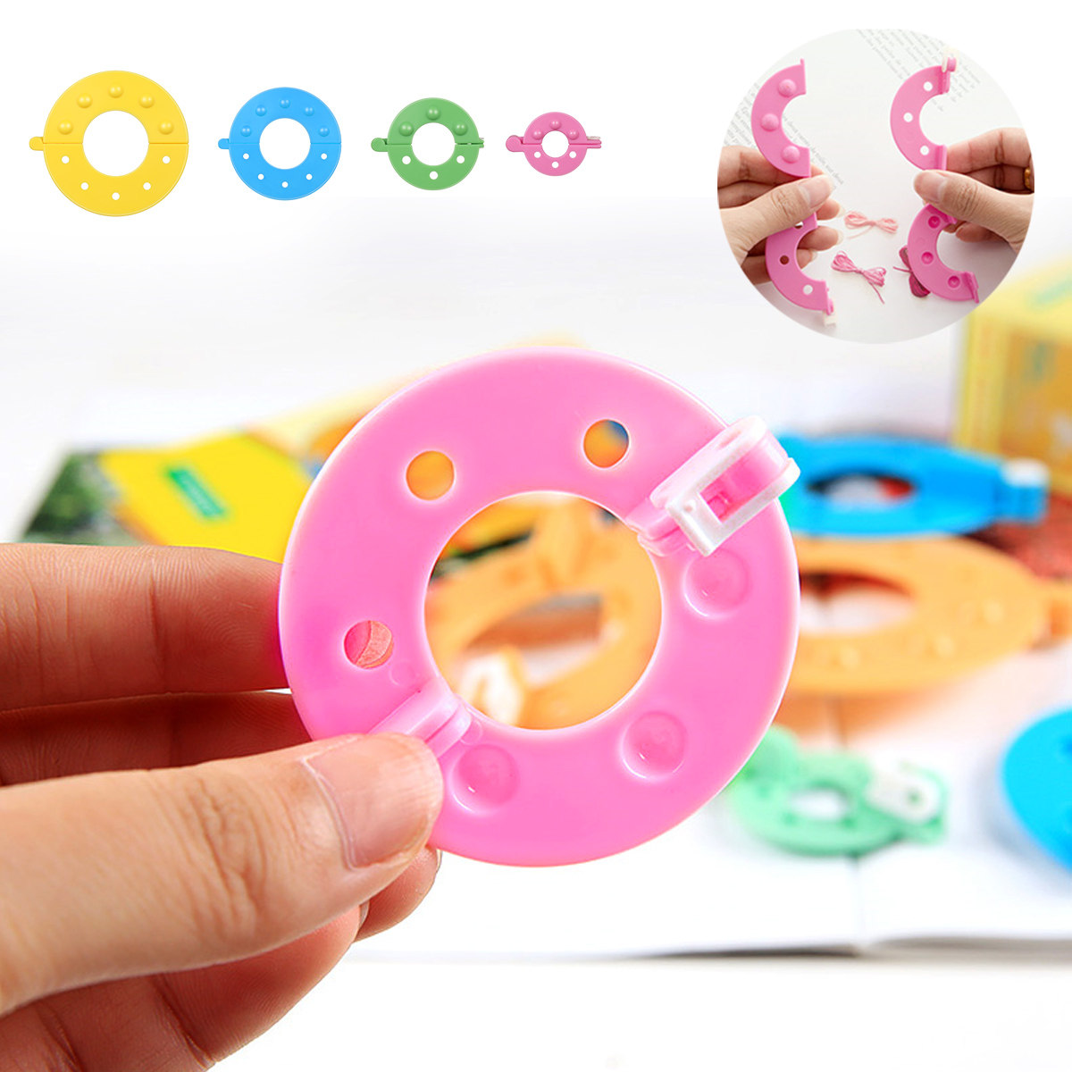Pom Pom Maker Tool - Set di 8 Strumenti per la