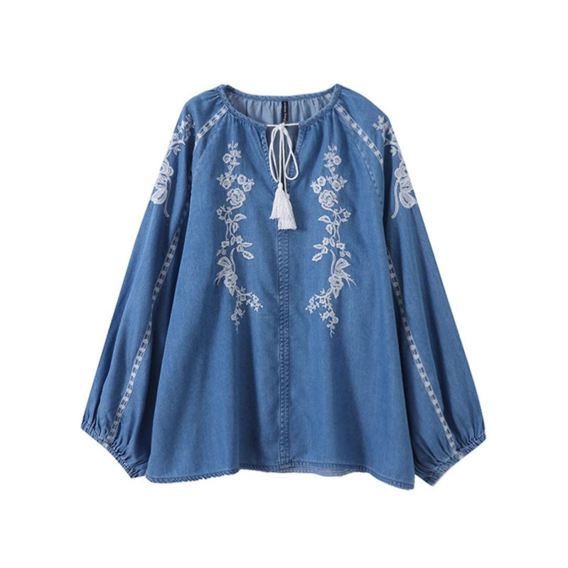 Camicetta di jeans da donna To - Tassel Fringe Trim recensione e prezzo