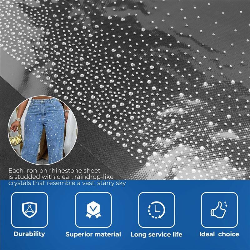 AT02-Fogli di Strass Termoades - Hotfix Rhinestone Sheet recensione e prezzo