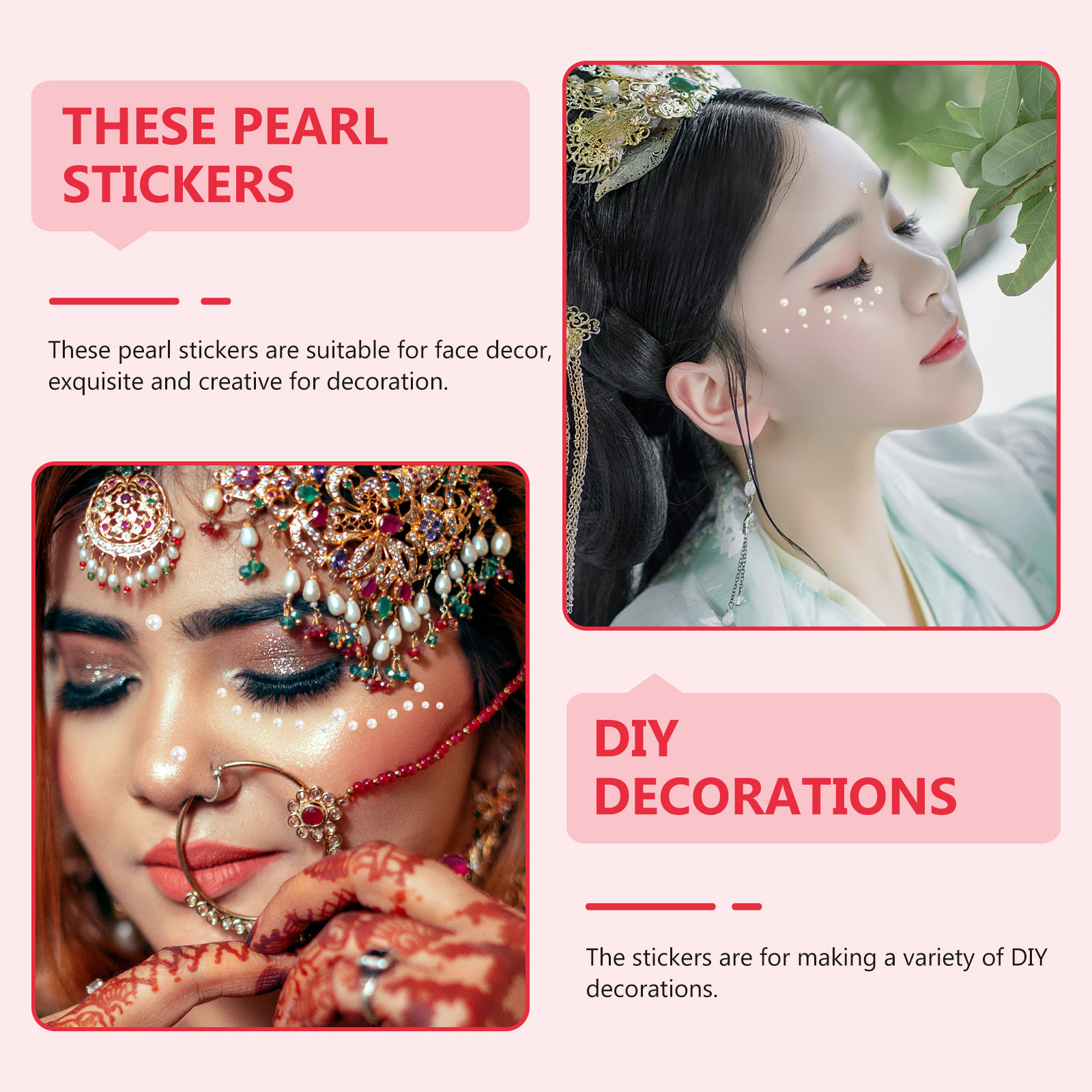 5 pezzi di adesivi per il viso - Craft Embellishment recensione e prezzo