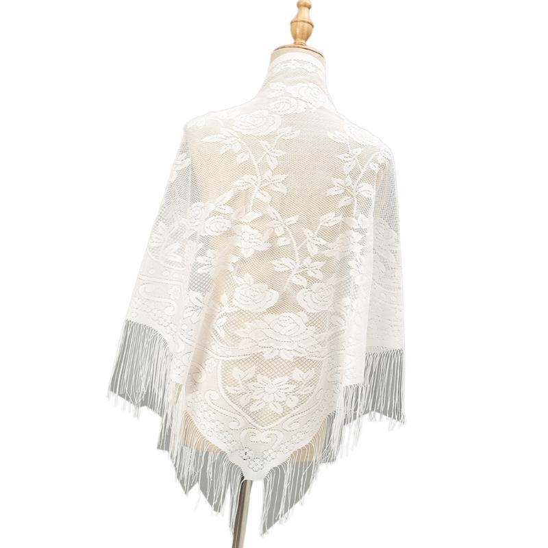 652F Elegante sciarpa in pizzo - Tassel Fringe Trim recensione e prezzo